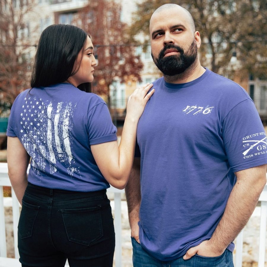 Women's 1776 Flag Boyfriend Fit T-Shirt - Future Dusk
