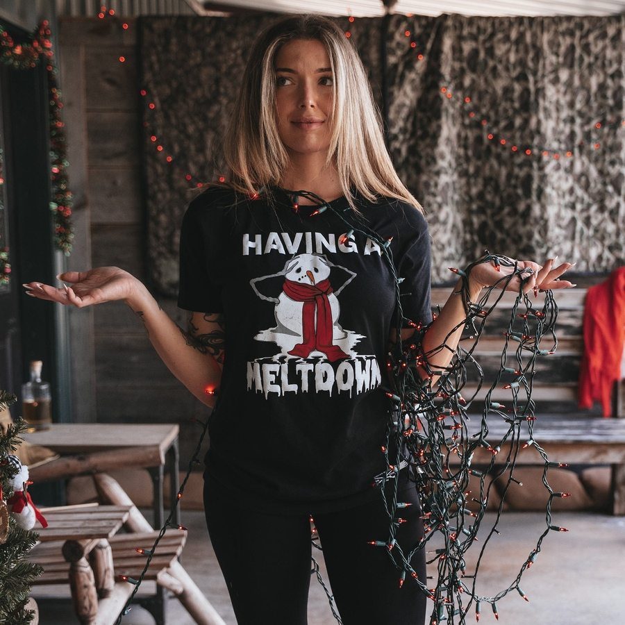 Women's Meltdown Boyfriend Fit T-Shirt - Black