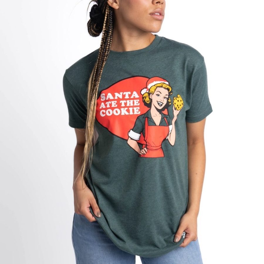 Women's Cookie Boyfriend Fit T-Shirt - Heather Forest Green