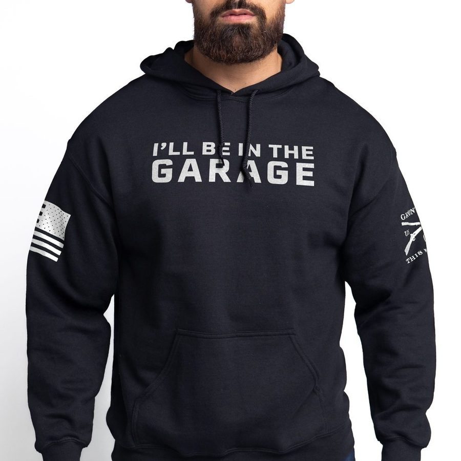 I'll Be In The Garage Hoodie - Black