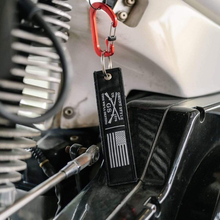 Grumpy Old Biker Flight Keychain