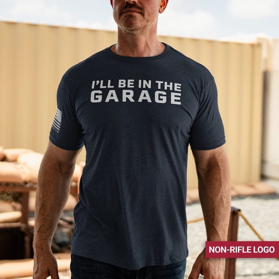 I'll Be In The Garage Non-Rifle Logo T-Shirt - Midnight Navy