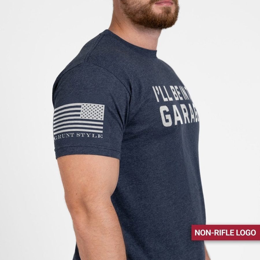 I'll Be In The Garage Non-Rifle Logo T-Shirt - Midnight Navy