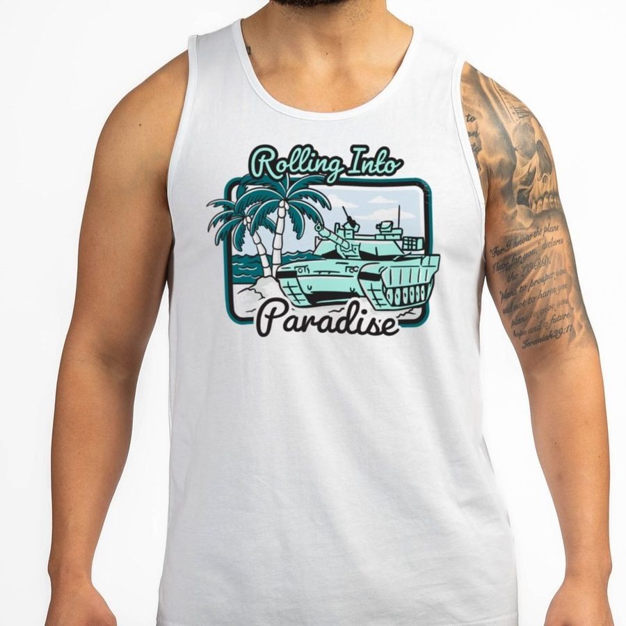 Rolling Into Paradise Tank - White