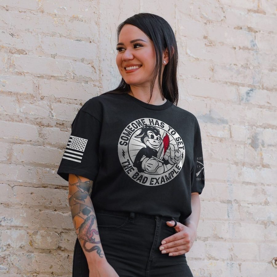 Women's Bad Example Boyfriend Fit T-Shirt - Black
