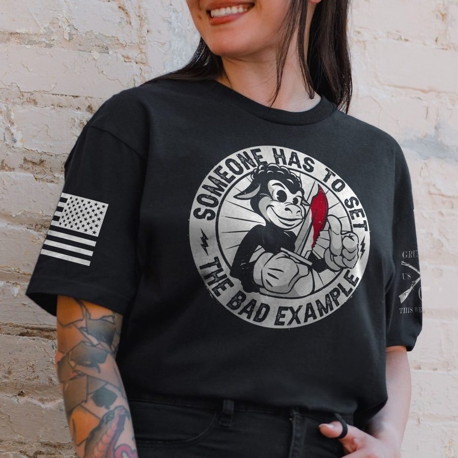Women's Bad Example Boyfriend Fit T-Shirt - Black