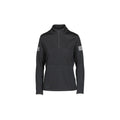 Women's 1/2 Zip Waffle Top - Black