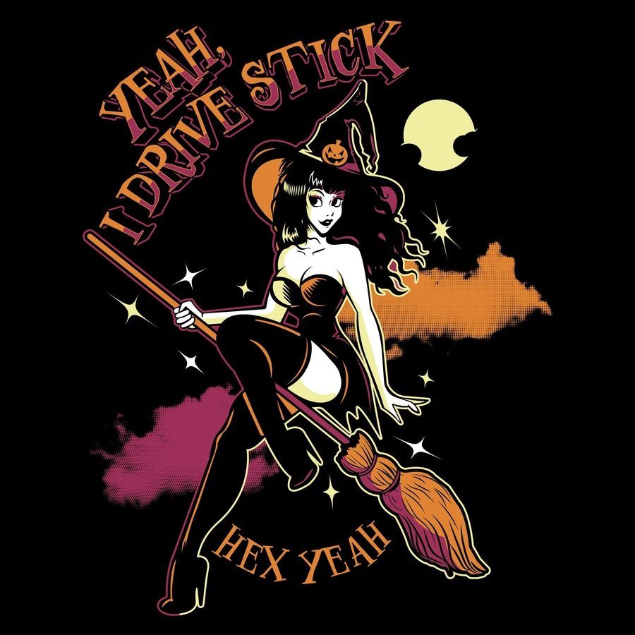 Women's I Drive Stick Boyfriend Fit T-Shirt - Black