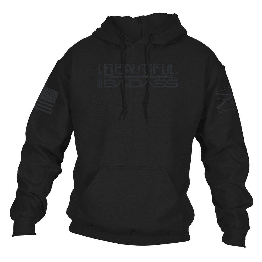 Women's Blackout Beautiful Badass Hoodie - Black