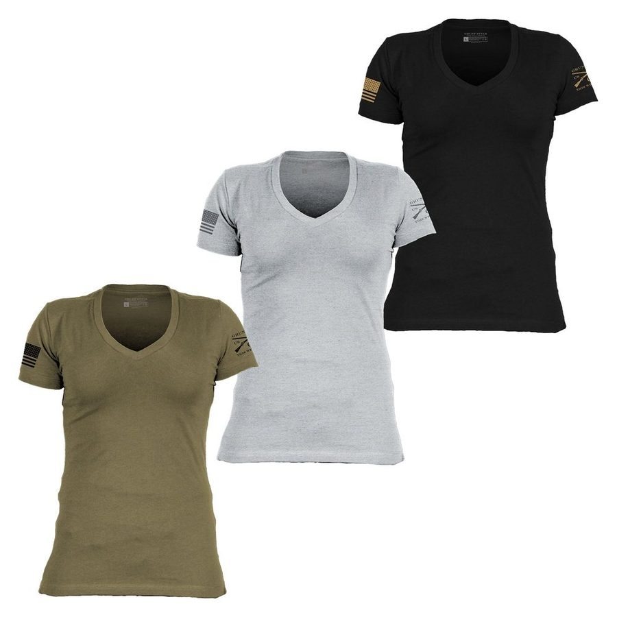 Basic T-Shirt Women's V-Necks 3-Pack
