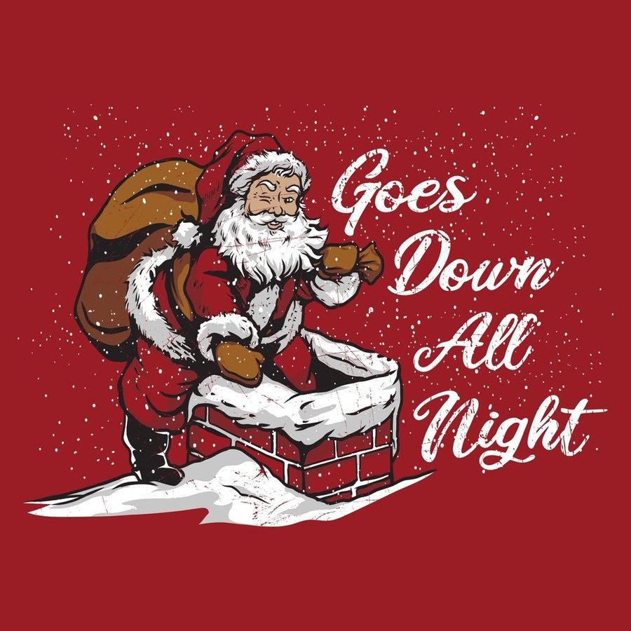 Women's Goes Down All Night Boyfriend Fit T-Shirt - Red