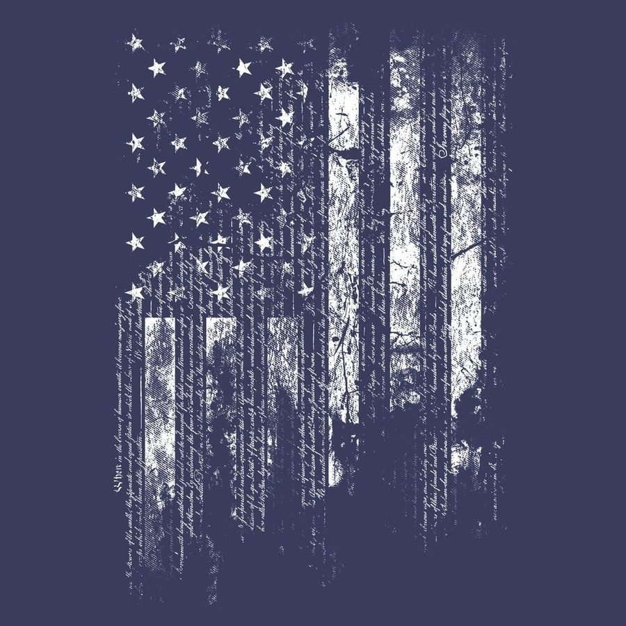 Women's 1776 Flag Boyfriend Fit T-Shirt - Future Dusk